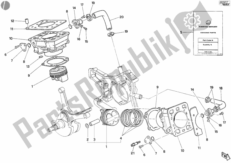 Todas las partes para Cilindro - Pistón de Ducati Superbike 916 SP 1996